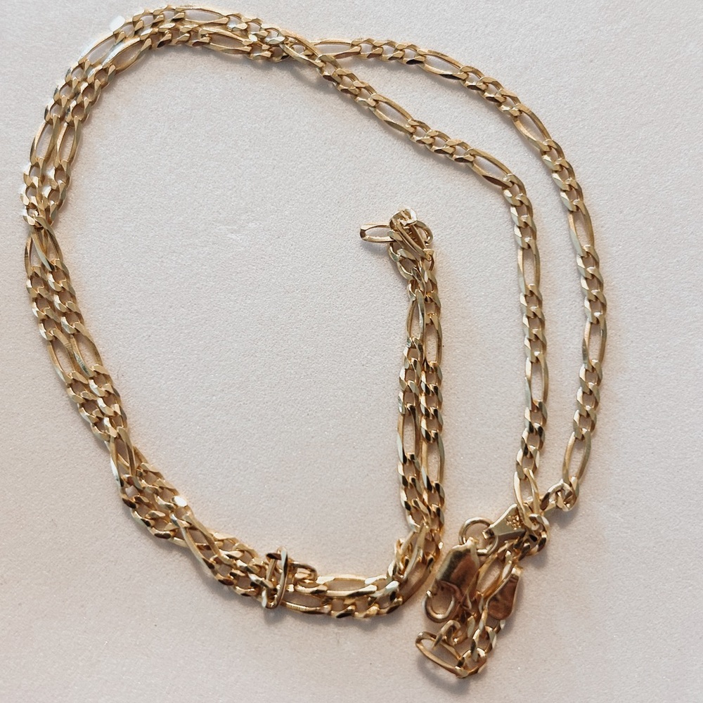 BSI Italian 925 silver figaro chain necklace Made in Italy chain 21 inches